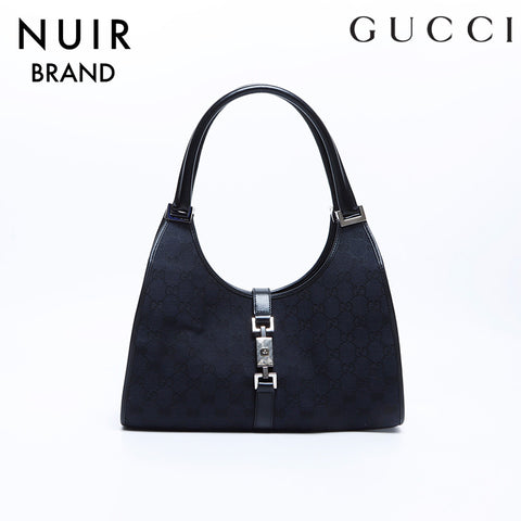 Gucci GG帆布手提包手提包黑色WS8064