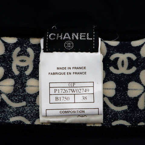 シャネル CHANEL ノースリーブ ワンピース ネイビー WS8077