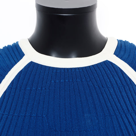 Chanel Short Sleeve Dress Blue WS8079
