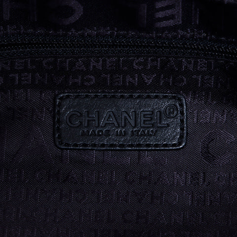 シャネル CHANEL 7番 ラムスキン チョコバー ショルダーバッグ ブラック WS8097