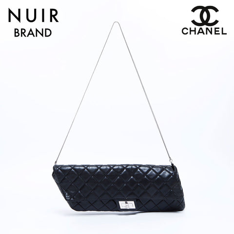 Chanel CHANEL No. 12 Matelasse Chain 2.55 Rare Diamond Shoulder Bag Black WS8099