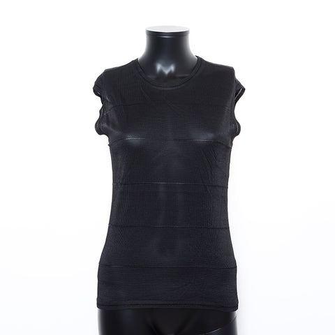 Chanel Taille 40 tabarrette en tricot noir WS8115