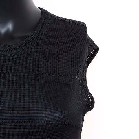 CHANEL Size 40 Knit Tank top black WS8115