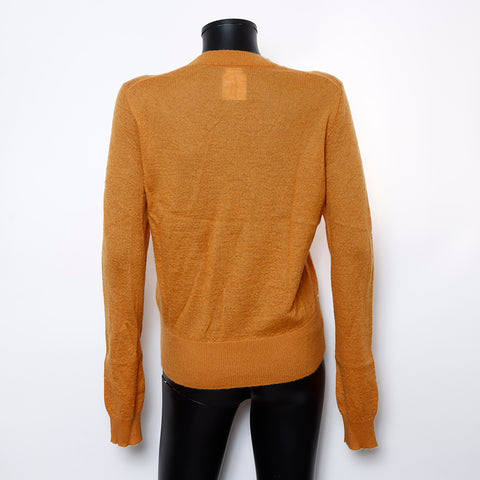 香奈儿眼睛40珍珠Mohair开衫橙色WS8116