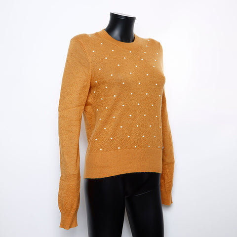 香奈儿眼睛40珍珠Mohair开衫橙色WS8116