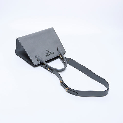 Prada 2way皮革手提包灰色WS8126