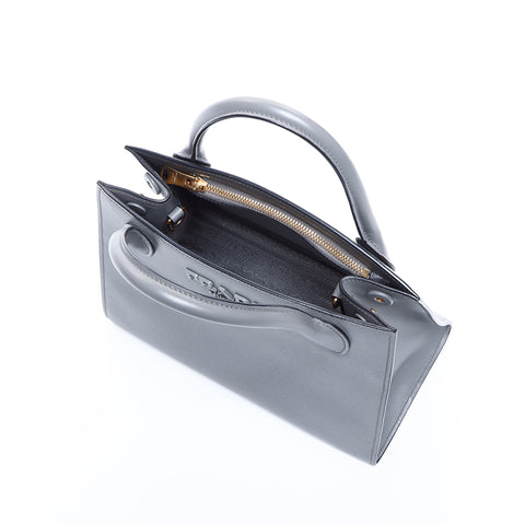 Prada 2way皮革手提包灰色WS8126