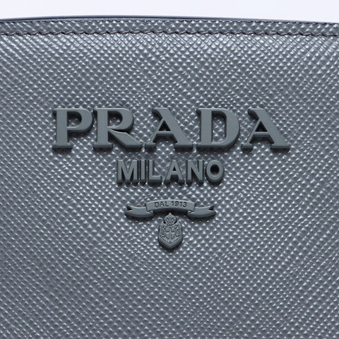 Prada 2way皮革手提包灰色WS8126