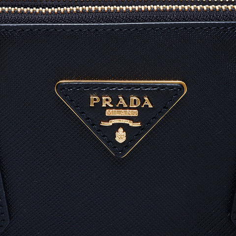 プラダ PRADA 2way サフィアーノレザー ハンドバッグ ブラック WS8131