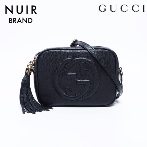 Gucci Soho皮革肩带黑色WS8135