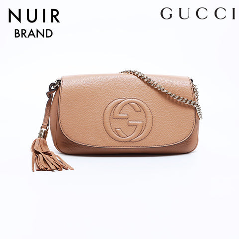 グッチ GUCCI ソーホー チェーン ショルダーバッグ ベージュ WS8142