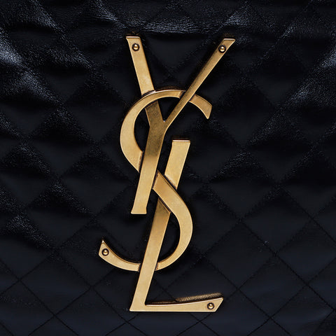 イヴ・サンローラン YVES SAINT LAURENT イカールマキシ YSLレザー ハンドバッグ ブラック WS8144