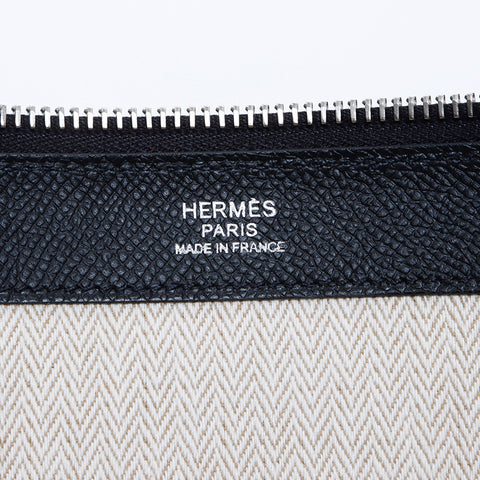 エルメス HERMES ジップタブレット Y刻印 SF 001 GX クラッチバッグ ブラック WS8146