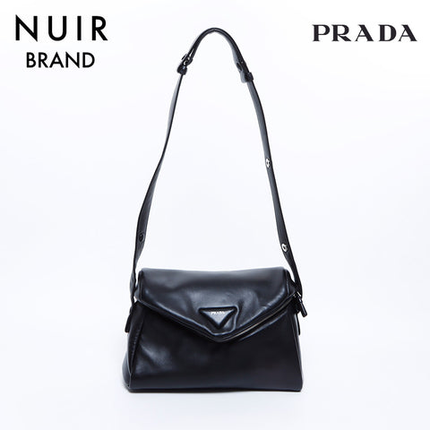 プラダ PRADA レザー ショルダーバッグ ブラック WS8148