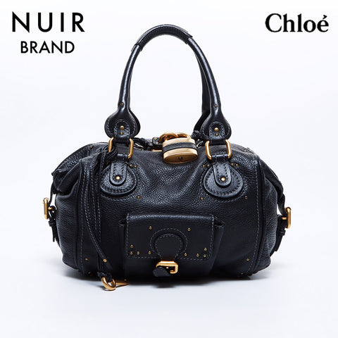 Chloe Paddington皮革肩带黑色WS8149