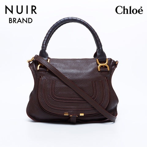 Chloe Mercy皮革肩带棕色WS8152