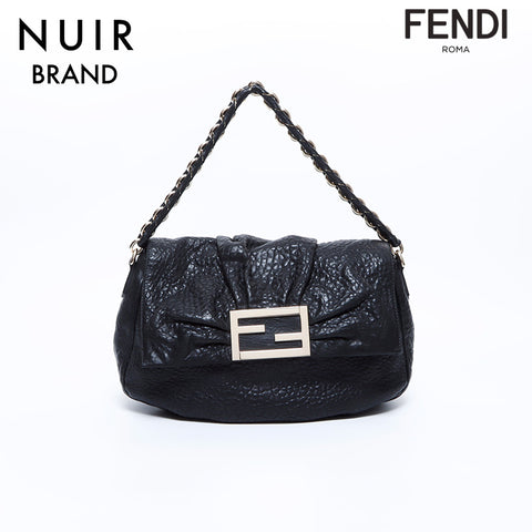 フェンディ FENDI レザー ミアチェーン ショルダーバッグ ブラック WS8154