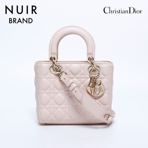 クリスチャンディオール Christian Dior M レディディオール レザー 2way ショルダーバッグ ピンク WS8156