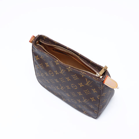 ルイ・ヴィトン LOUIS VUITTON FL0031 ルーピング MM モノグラム ショルダーバッグ ブラウン WS8162