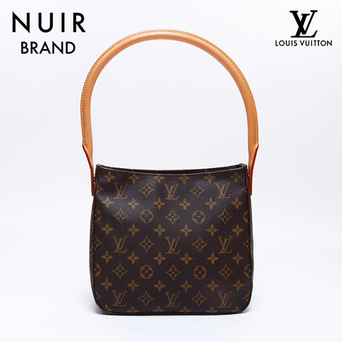 ルイ・ヴィトン LOUIS VUITTON FL0031 ルーピング MM モノグラム ショルダーバッグ ブラウン WS8162