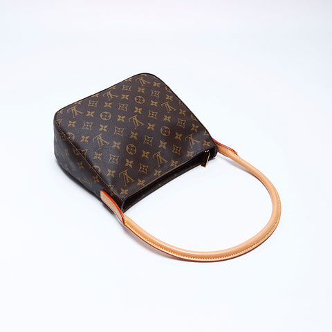 ルイ・ヴィトン LOUIS VUITTON FL0031 ルーピング MM モノグラム ショルダーバッグ ブラウン WS8162