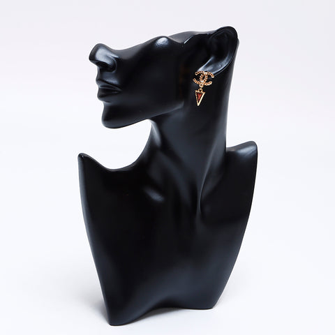 CHANEL A18K COCO Mark Drop Swing Pierce or WS8168