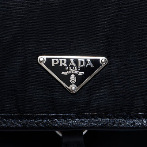 プラダ PRADA ナイロン シルバー金具 三角タグ ワン ショルダーバッグ ブラック WS8189