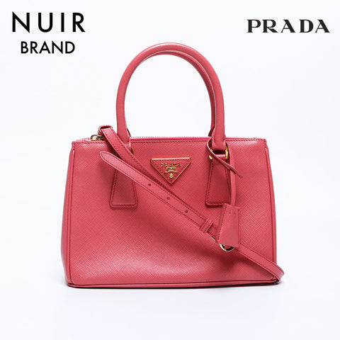 Prada 2Way Saffiano皮革手提包粉红色WS8190