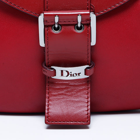 クリスチャンディオール Christian Dior レザー ストリートシック シルバー金具 ワン ショルダーバッグ レッド WS8191