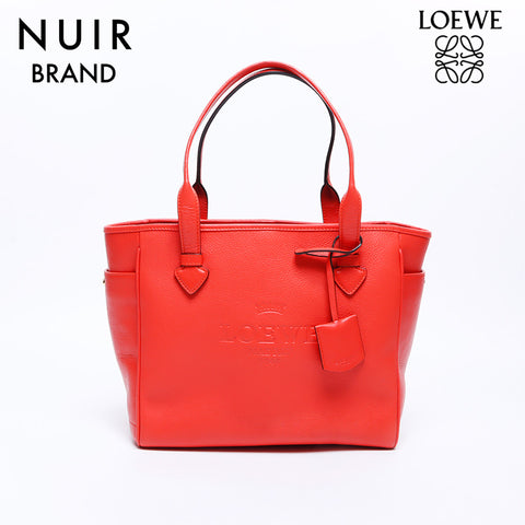 Loewe皮革遗产手提袋橙色WS8192