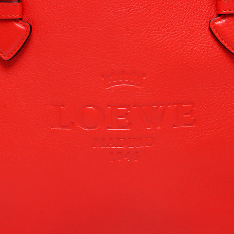 ロエベ LOEWE レザー ヘリテージ トート ショルダーバッグ オレンジ WS8192