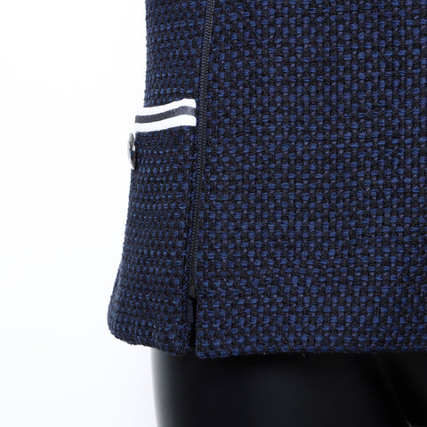 Chanel CHANEL 01A Coco Mark Button Zip-Up 38 Jacket Navy WS8234