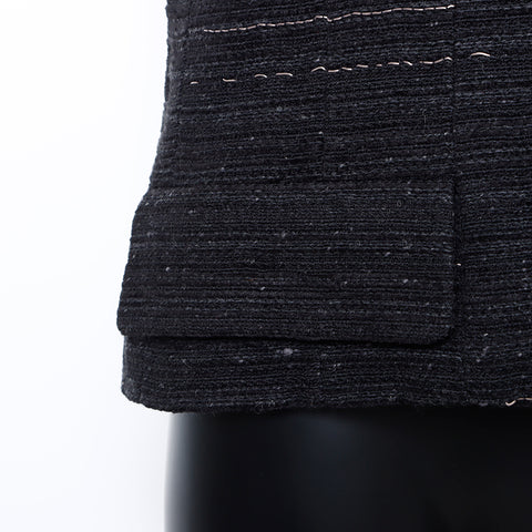 Chanel CHANEL 99A Size 42 Tweed Tailored Jacket Black WS8235