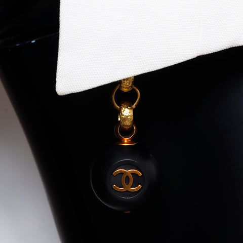 Chanel CHANEL 93P Chain Short Sleeve Linen Jacket White WS8236