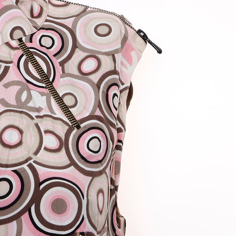 Chanel CHANEL 38 Silk Sleeveless 01P Dress Multicolor WS8262