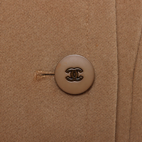 Chanel CHANEL 44 Wool Coat 98A Coat Beige WS8263