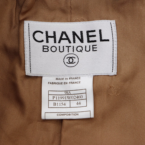 Chanel CHANEL 44 Wool Coat 98A Coat Beige WS8263