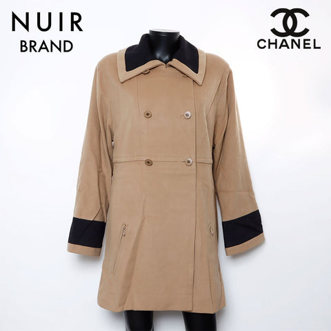 Chanel CHANEL 44 Wool Coat 98A Coat Beige WS8263