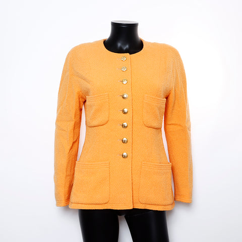 Chanel CHANEL 36 2010s Orange Jacket Long Sleeve Jacket Orange WS8270