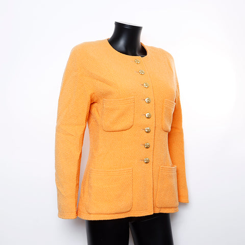 Chanel CHANEL 36 2010s Orange Jacket Long Sleeve Jacket Orange WS8270