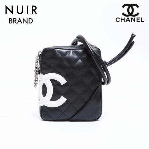 シャネル CHANEL 9番台 カンボンライン ショルダーバッグ ブラック WS8280