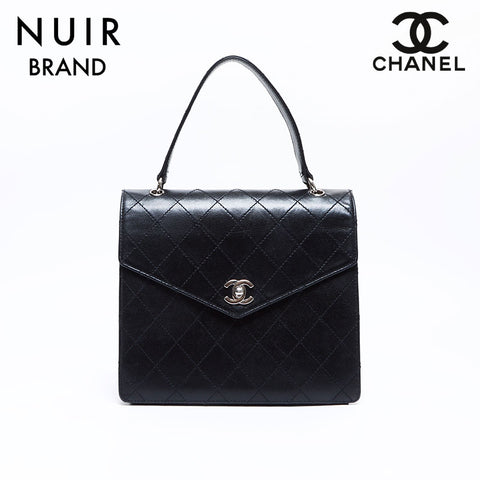香奈儿香奈儿(Chanel Chanel)5号可可标记鱼子酱皮肤手提包黑色WS8282