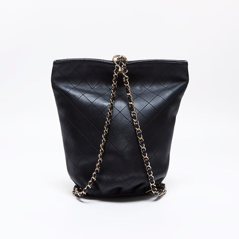 香奈儿香奈儿（Chanel Chanel）27可可标记Lambskin Matelasse 2way肩部X背包链链肩袋黑色WS8308
