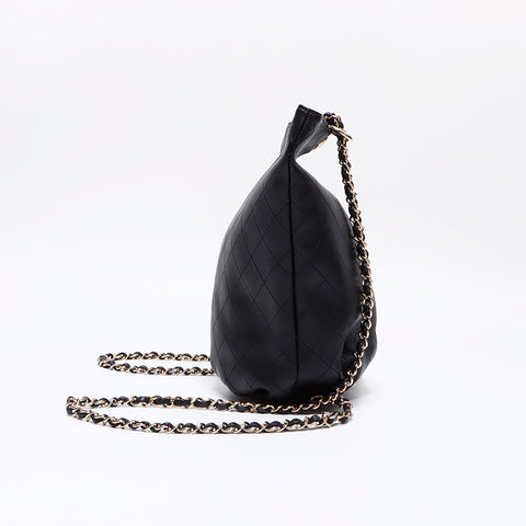 香奈儿香奈儿（Chanel Chanel）27可可标记Lambskin Matelasse 2way肩部X背包链链肩袋黑色WS8308