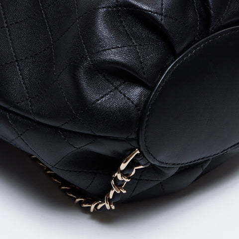 CHANEL No. 27 COCO Mark Lambskin Matelasse 2WAY Shoulder x Backpack Chain Shoulder Bag black WS8308