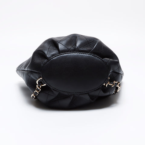 CHANEL No. 27 COCO Mark Lambskin Matelasse 2WAY Shoulder x Backpack Chain Shoulder Bag black WS8308