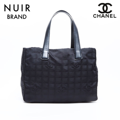 香奈儿香奈儿(Chanel Chanel)10号可可标记新旅行线尼龙手提袋黑色WS8310