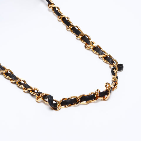 Chanel Chanel Nr. 5 Kokos Marke Krokodil -Leder -Ketten -Umhängetasche Schwarz WS8311