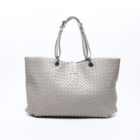 ボッテガヴェネタ BOTTEGAVENETA イントレチャート トートバッグ グレー WS8313