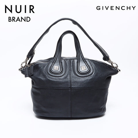 Givenchy 2way Nightingale银色配件皮革手提包黑色WS8314